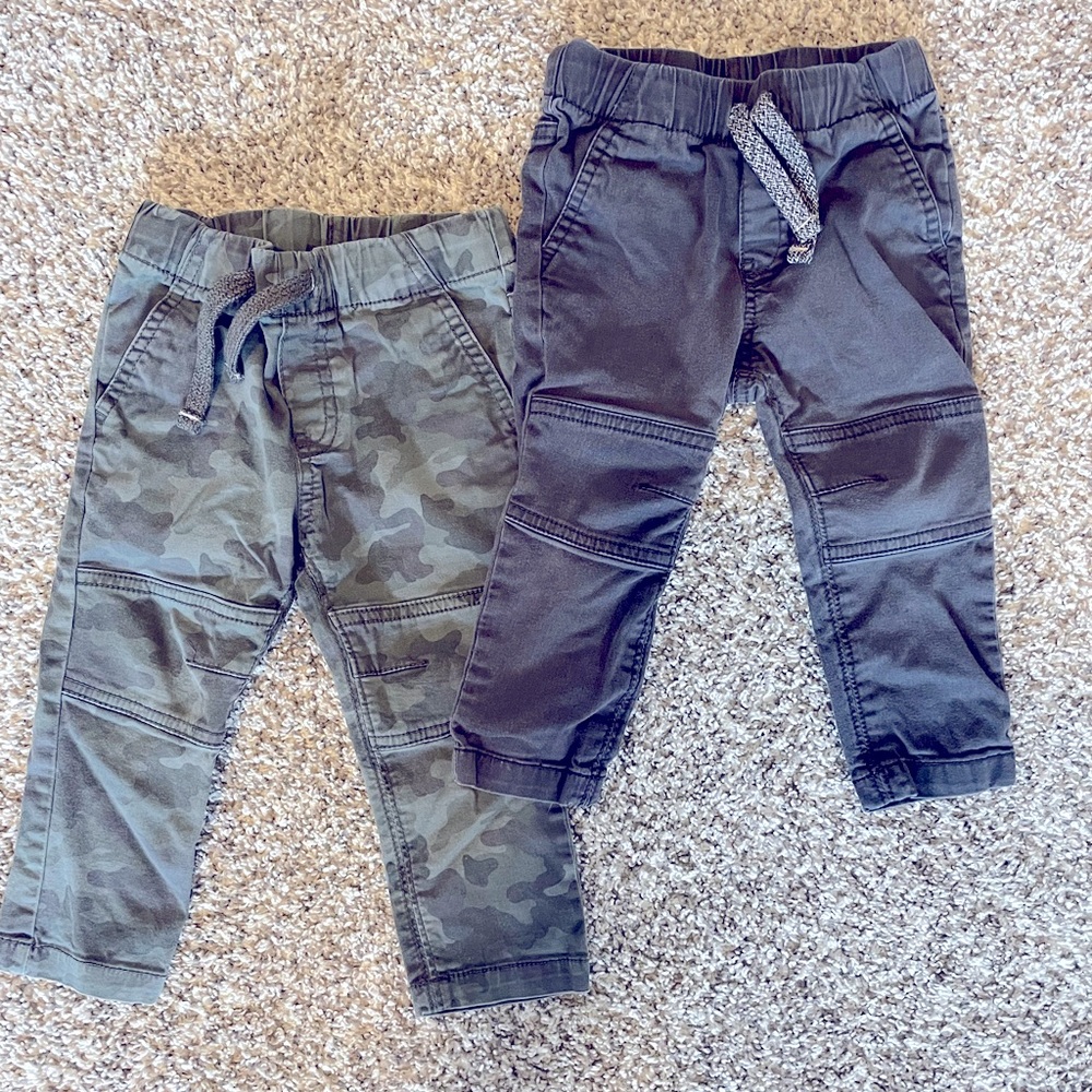 18 month Cat & Jack skinny drawstring pants - 2 pants included
